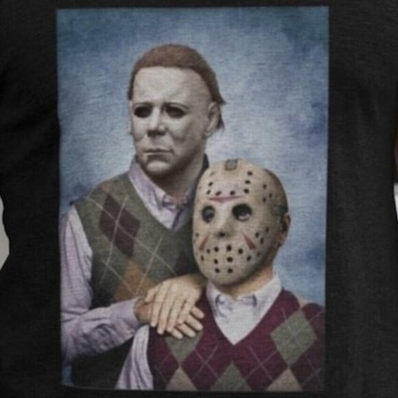 Michael Myers Jason Voorhees Step Brothers Funny Halloween Fan Gift T-Shirt 79 - Picture 2 of 6